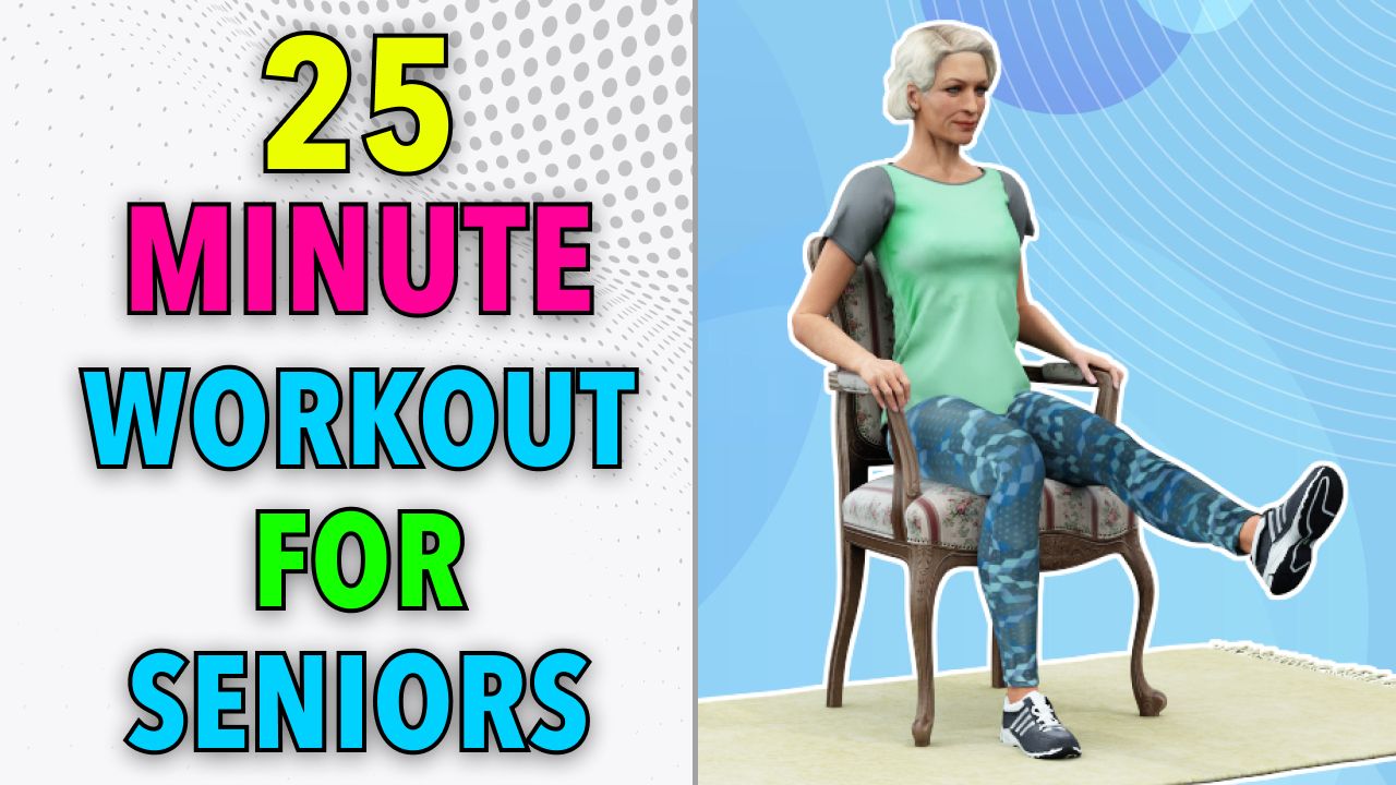 25 MINUTE CHAIR WORKOUT FOR SENIORS (OVER 60S AND 70S) - EASY EXERCISES