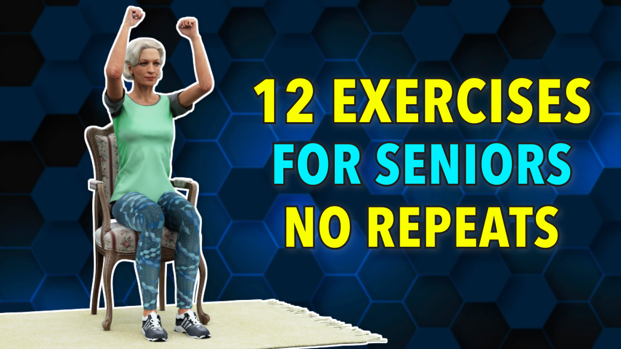 12 Fat Burning Exercises For Seniors Over 60s [No Repeats]